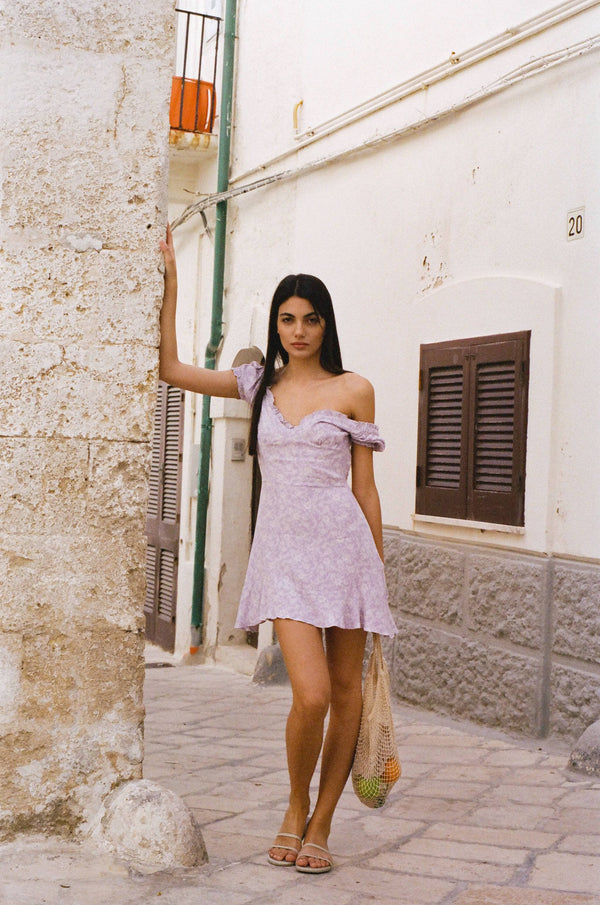 Bella Mini Dress in Lilac