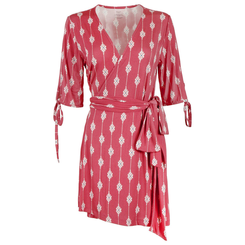 Èze Wrap Dress- Pink Batik
